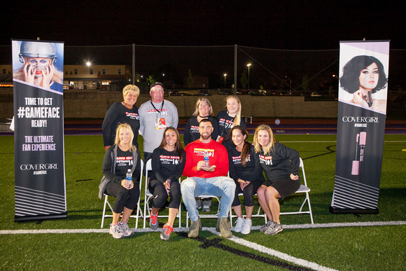Travis Kelce of Kansas City Chiefs - Women's Football ProCamps Clinic - Kansas City at Notre Dame De Sion High School. Sponsored by COVERGIRL. Photos by Kevin Ashley Photography. KC Wedding, Portrait,